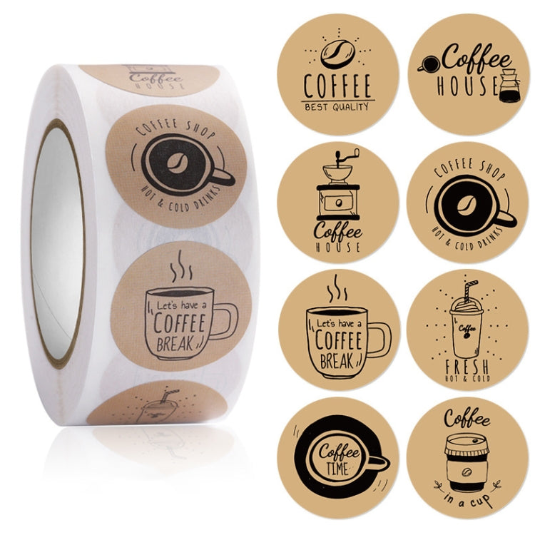 5 PCS Pearl Milk Tea Cup Thank You Sticker Coffee Shop Sealing Sticker, Size: 2.5cm / 1 Inch