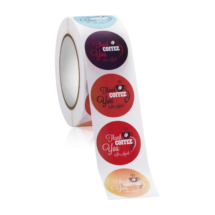 5 PCS Pearl Milk Tea Cup Thank You Sticker Coffee Shop Sealing Sticker, Size: 2.5cm / 1 Inch