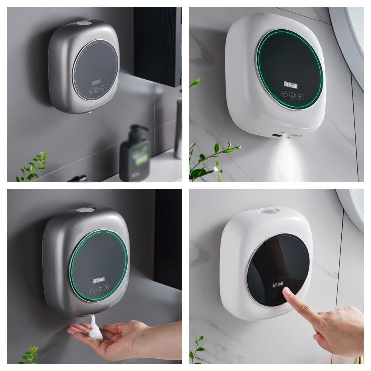 FDP-750 Wall-Mounted Temperature Sensor Soap Dispenser, Specification: Bubble Style (Technology Gray)