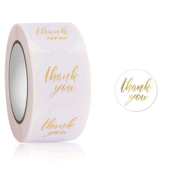 5 PCS Hot Stamping Type Thank You Sticker Seal Decorative Sticker, Size: 2.5cm / 1 Inch