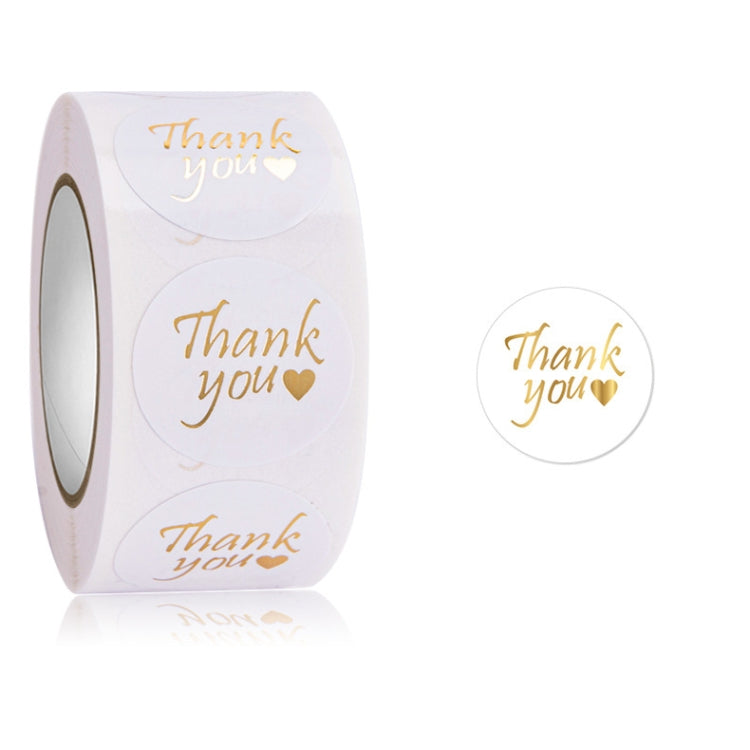 5 PCS Hot Stamping Type Thank You Sticker Seal Decorative Sticker, Size: 2.5cm / 1 Inch