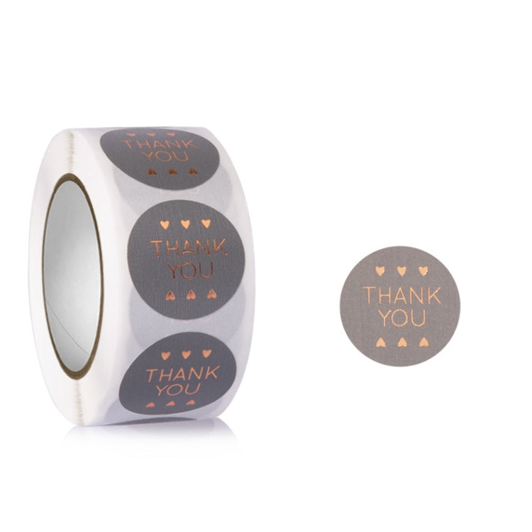 3 PCS Special Fabric Paper Thank You Bronzing Self-adhesive Sticker, Size: 2.5cm / 1 Inch