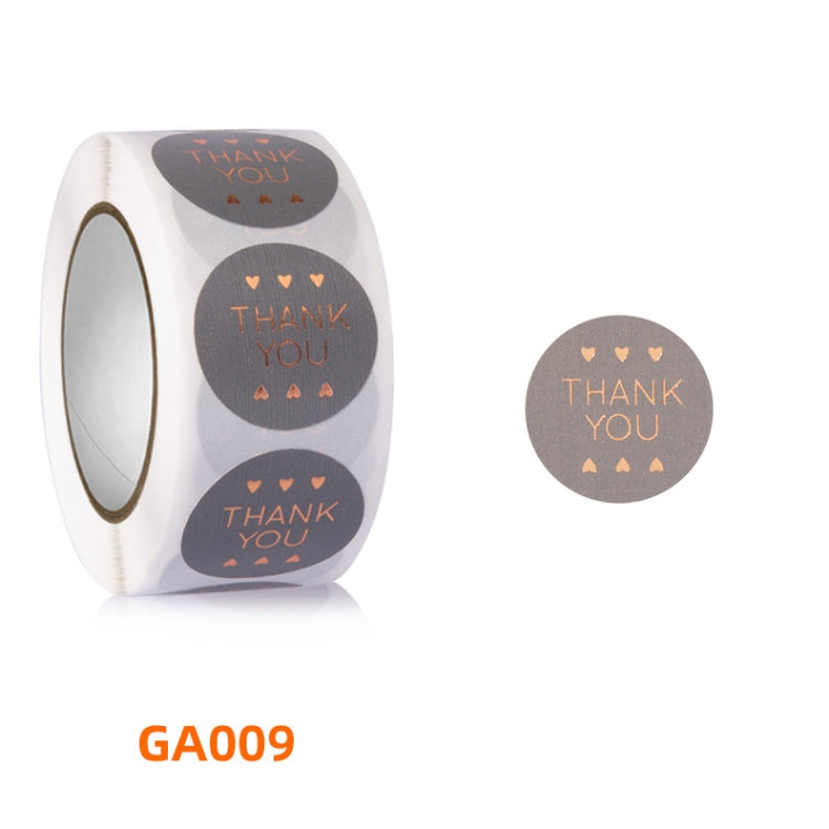 3 PCS Special Fabric Paper Thank You Bronzing Self-adhesive Sticker, Size: 2.5cm / 1 Inch