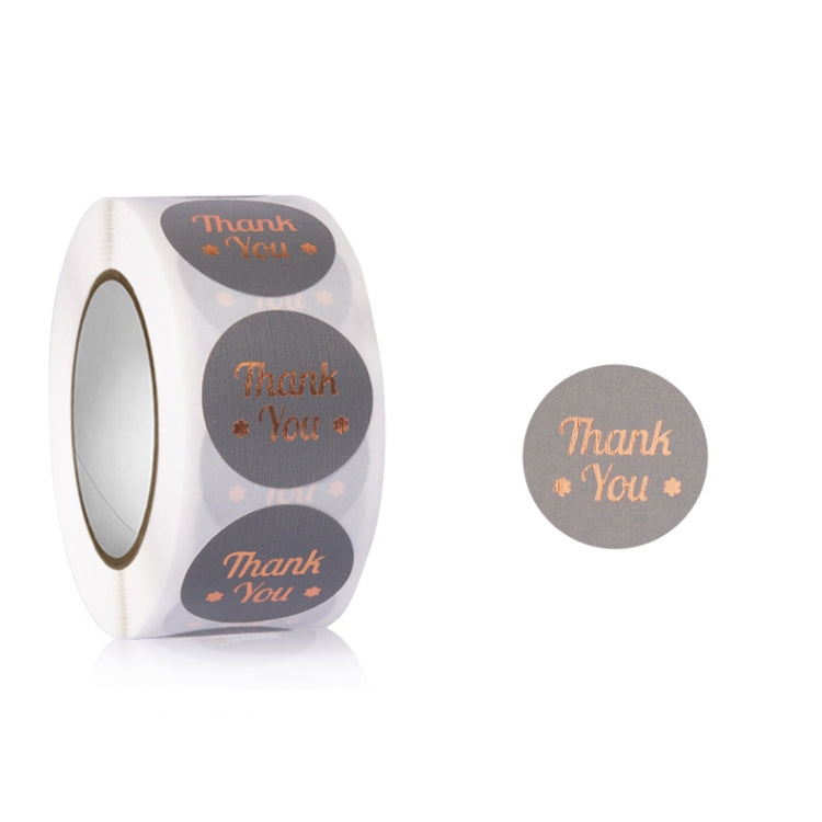 3 PCS Special Fabric Paper Thank You Bronzing Self-adhesive Sticker, Size: 2.5cm / 1 Inch