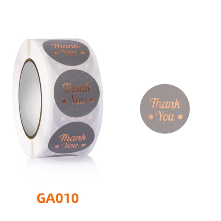 3 PCS Special Fabric Paper Thank You Bronzing Self-adhesive Sticker, Size: 2.5cm / 1 Inch