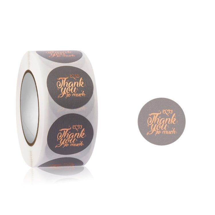 3 PCS Special Fabric Paper Thank You Bronzing Self-adhesive Sticker, Size: 2.5cm / 1 Inch