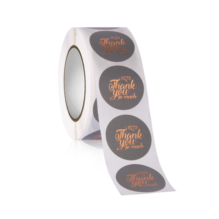 3 PCS Special Fabric Paper Thank You Bronzing Self-adhesive Sticker, Size: 2.5cm / 1 Inch