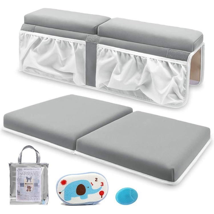 Bath Kneeling Mat Baby Bathing Dedicated Non-Slip Bath Mat,Style: Gray Folding Bag