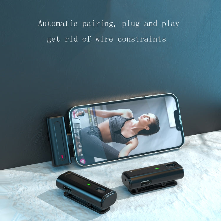 1 to 2 Lavalier Active Noise Reduction Wireless Microphone, Specification: Type-C