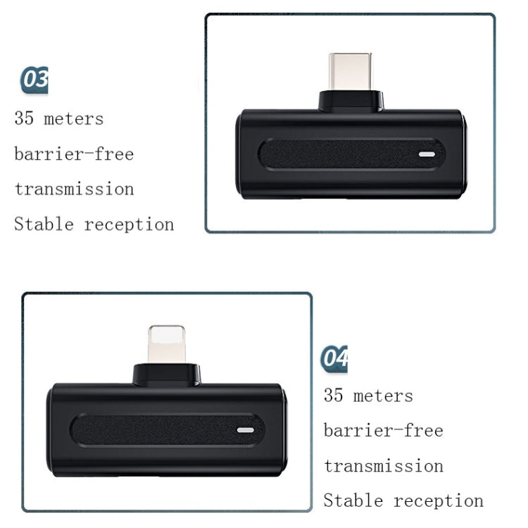 1 to 2 Lavalier Active Noise Reduction Wireless Microphone, Specification: Type-C
