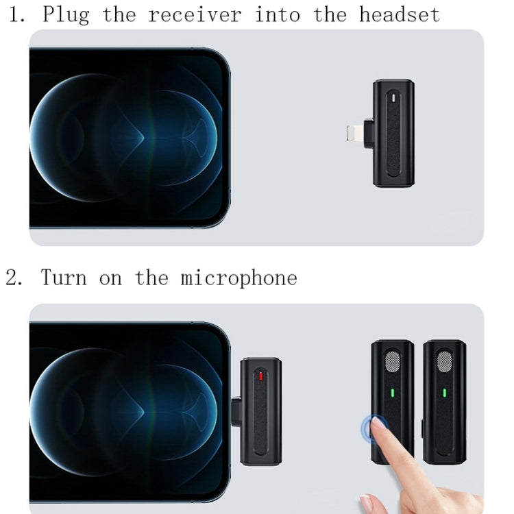 1 to 2 Lavalier Active Noise Reduction Wireless Microphone, Specification: Type-C