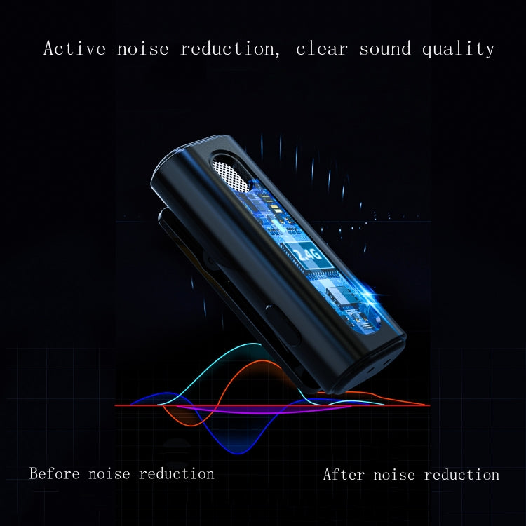 1 to 2 Lavalier Active Noise Reduction Wireless Microphone, Specification: Type-C