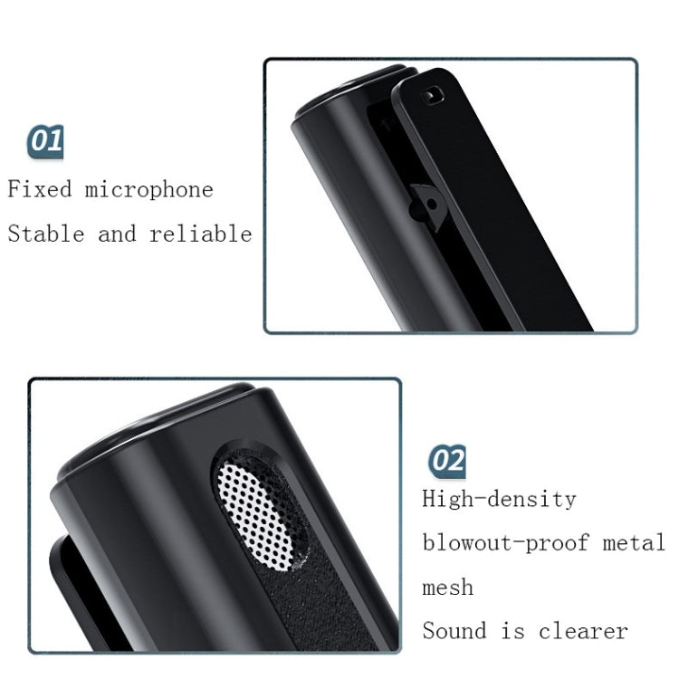 1 to 2 Lavalier Active Noise Reduction Wireless Microphone, Specification: 8 Pin