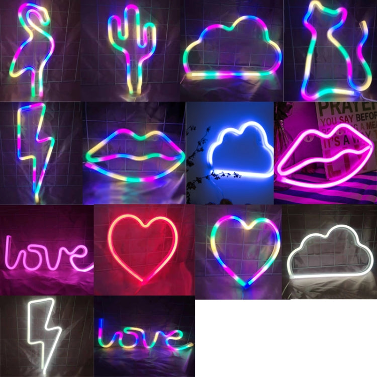 Neon LED Modeling Lamp Decoration Night Light, Power Supply: Battery or USB