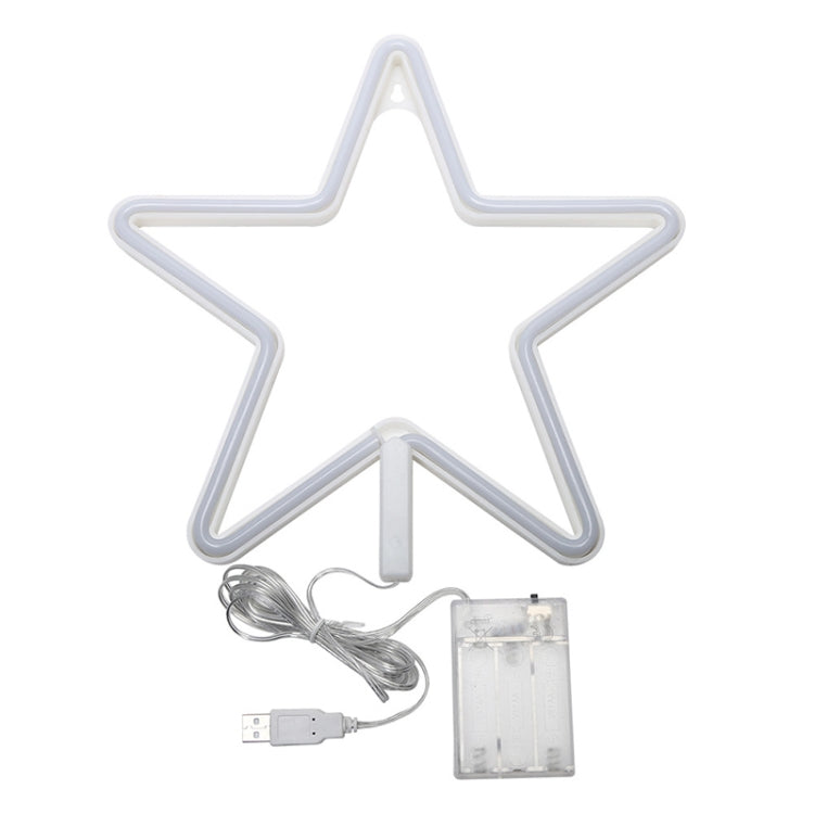 Neon LED Modeling Lamp Decoration Night Light, Style: Warm White Pentagonal Star