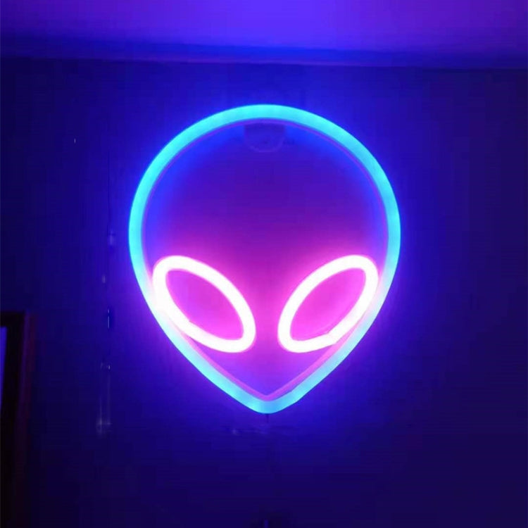 Neon LED Modeling Lamp Decoration Night Light, Style:  Blue Pink Alien