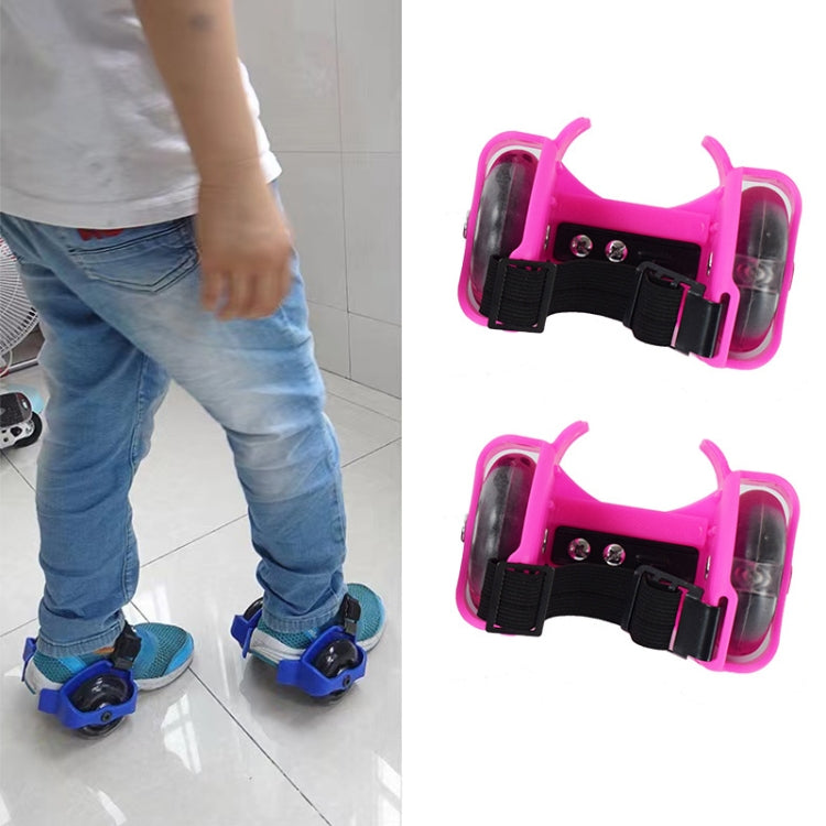 1 Pair Children Roller Skates Accessories Adjustable Three-color Luminous Wheel