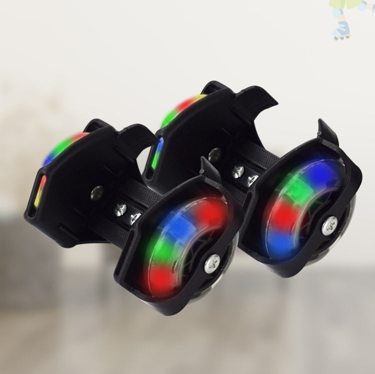 1 Pair Children Roller Skates Accessories Adjustable Three-color Luminous Wheel