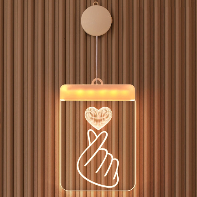 Room Decoration Lamp 3D Hanging Lamp Proposal Confession Lamp, Style: Heart