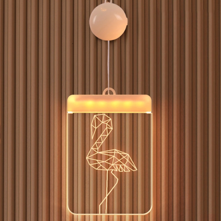 Room Decoration Lamp 3D Hanging Lamp Proposal Confession Lamp, Style: Flamingo