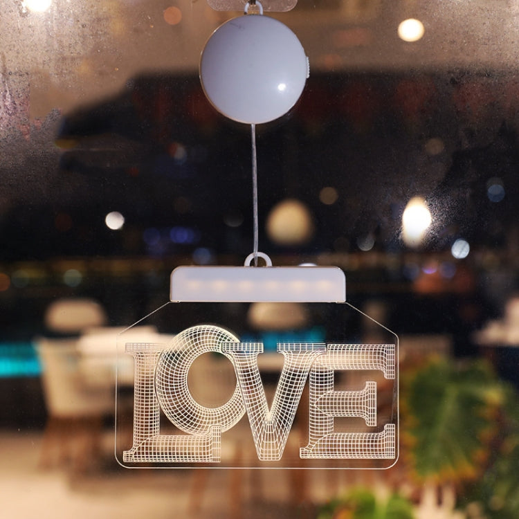 Room Decoration Lamp 3D Hanging Lamp Proposal Confession Lamp, Style: LOVE