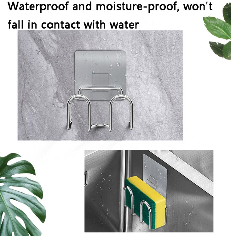 3 PCS Wl623 Punch-Free Stainless Steel Sponge Rack