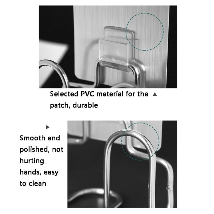 3 PCS Wl623 Punch-Free Stainless Steel Sponge Rack