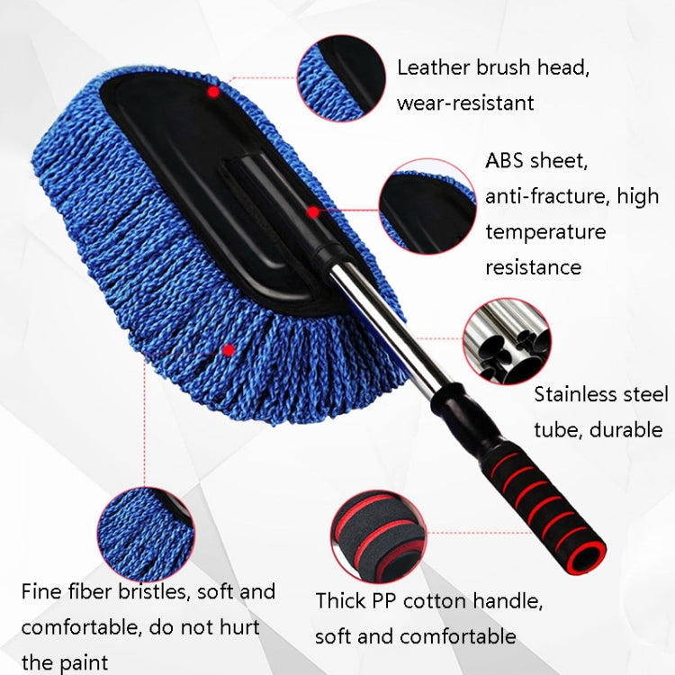 CS-365 Multifunctional Car Washing Telescopic Long-Handled Brush, Color: Blue (Zipper Bag)