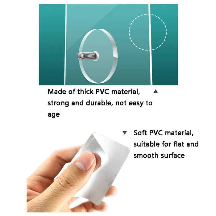 8 PCS Wl-001-30 8x8cm Stainless Steel Punch-Free Hook Stickers, Nail Length: 14mm