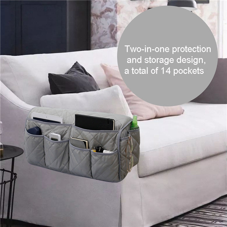 Waterproof Pongee Sofa Armrest Side Storage Bag
