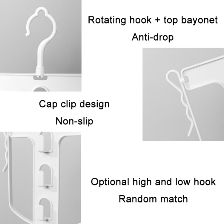 3 PCS Household Multifunctional Rotating Drying Rack With Hat Clip