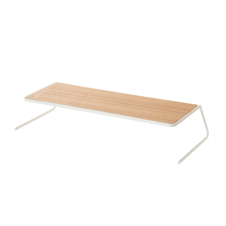 Wooden Kitchen Spice Bottle Wrought Iron Single-Layer Shelf, Size: Medium 28x21.5x11.5cm
