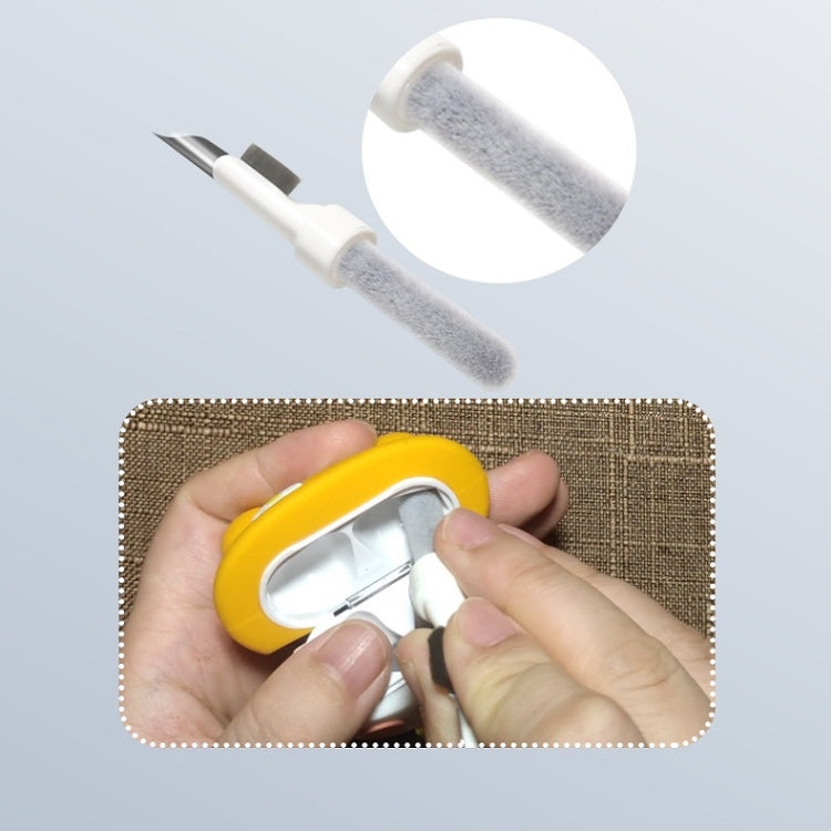 3 in 1 Bluetooth Earphone Mobile Phone Computer Cleaning Pen(White)