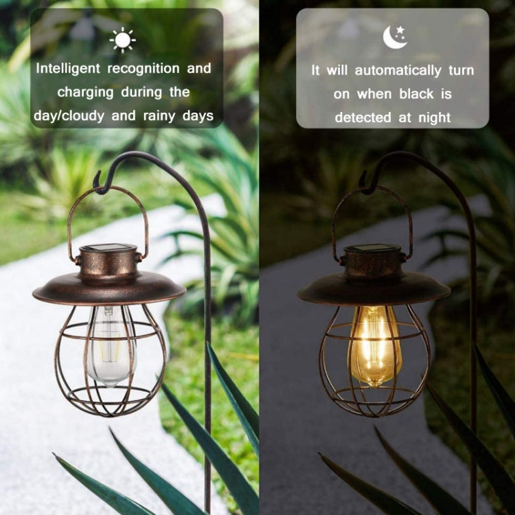 Outdoor Solar Waterproof Wrought Iron LED Hanging Light