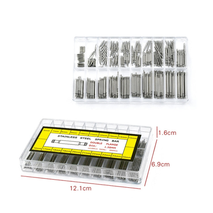 400 PCS / Box G084 6-25mm  Stainless Steel Seamless Box Packing Spring Bar