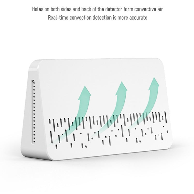 HD05 5 In1 CO2 TVOC HCHO Detector Air Quality Monitor, Specification: White Infrared