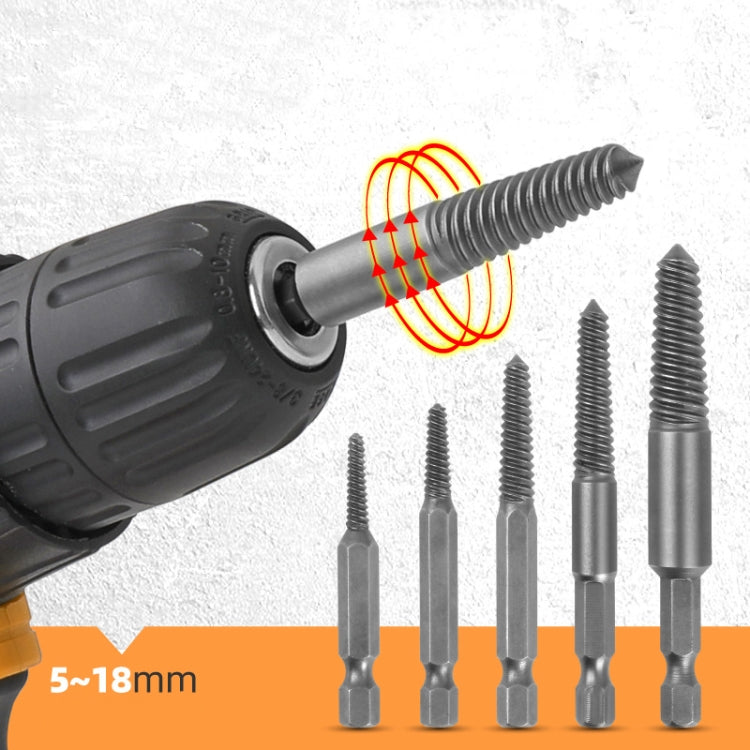 5 In 1 Single Head Long Thread Screw Extractor Six Corner Electric Take-Out Tool