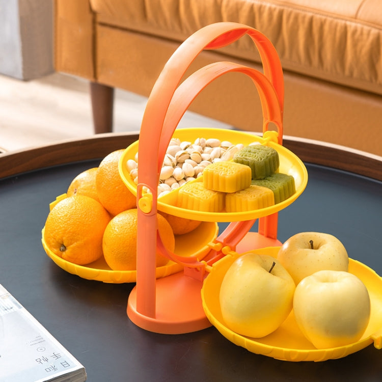 Household Double-Layer Portable Folding Fruit Tray