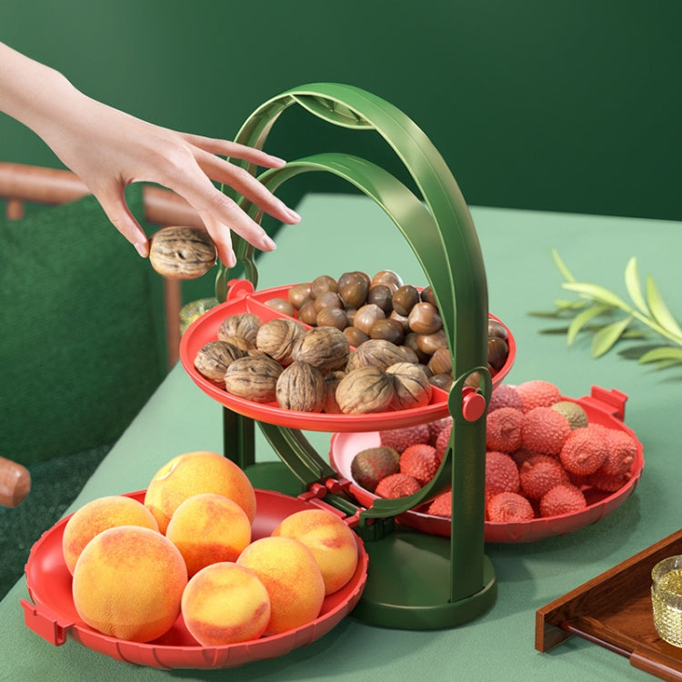 Household Double-Layer Portable Folding Fruit Tray