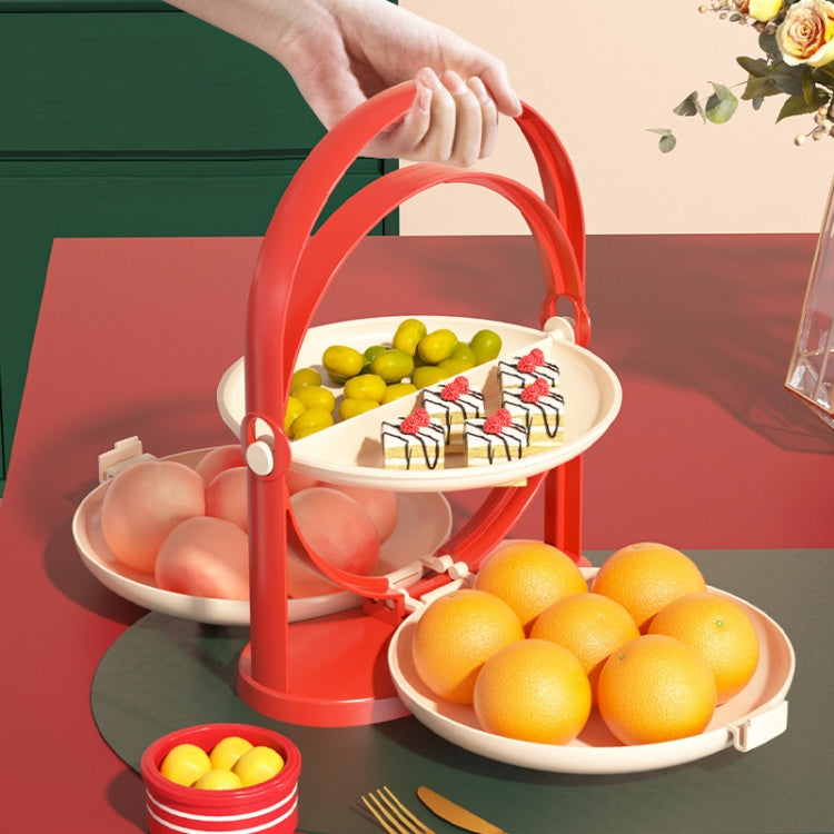 Household Double-Layer Portable Folding Fruit Tray