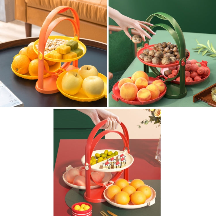 Household Double-Layer Portable Folding Fruit Tray