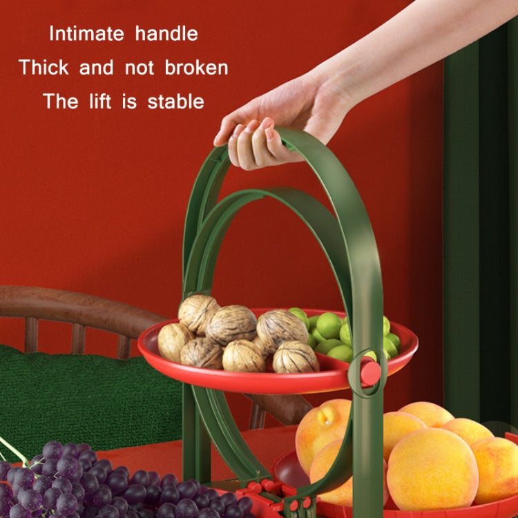 Household Double-Layer Portable Folding Fruit Tray