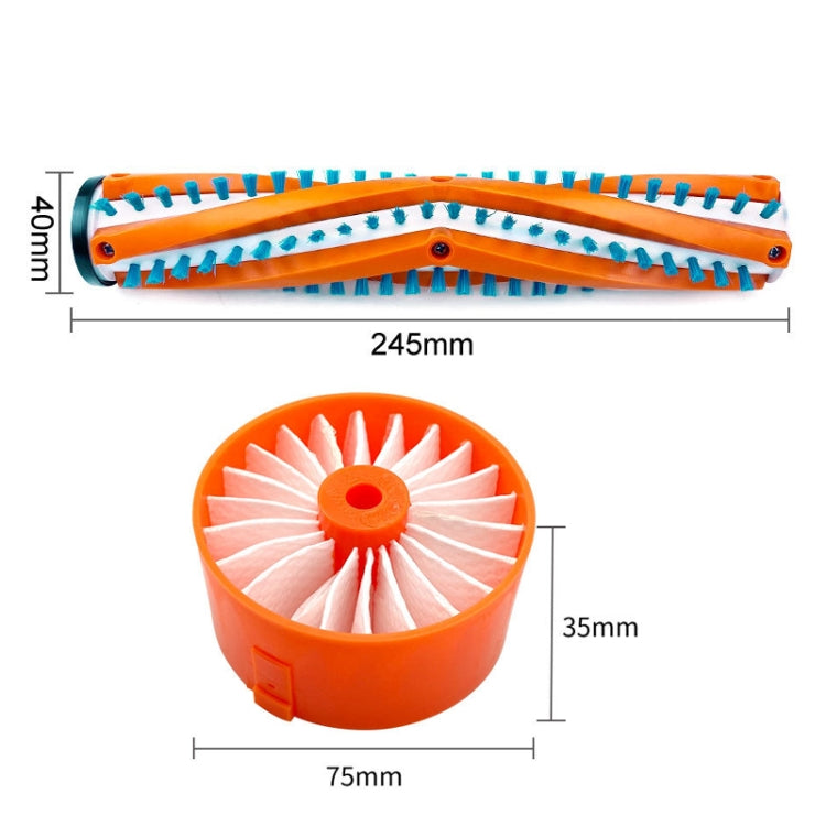 Rolling + Brush Filter Accessories For Black Decker BSV2020G