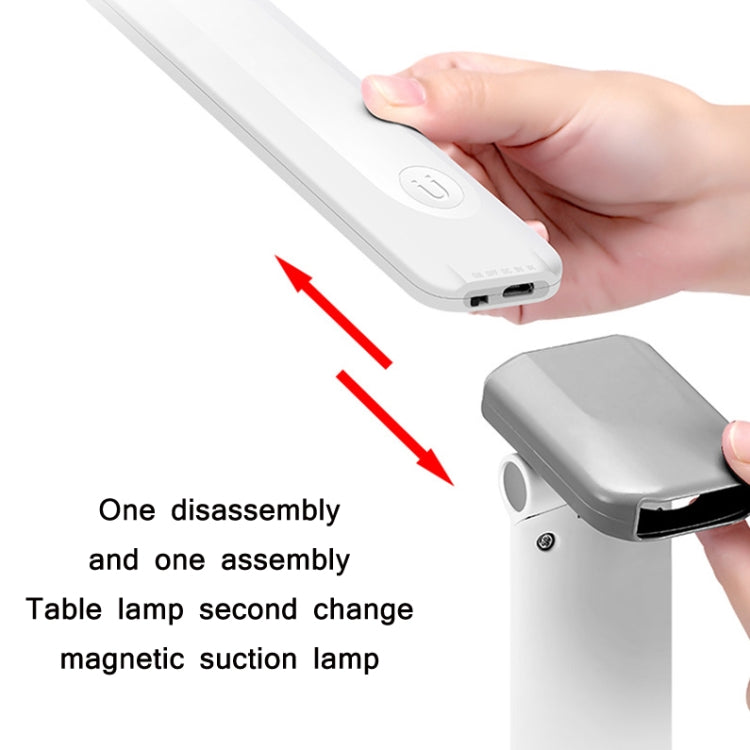 SD-839H 3W USB Charging & Plugging Dual Purpose LED Eye Protection Reading Lamp(White)