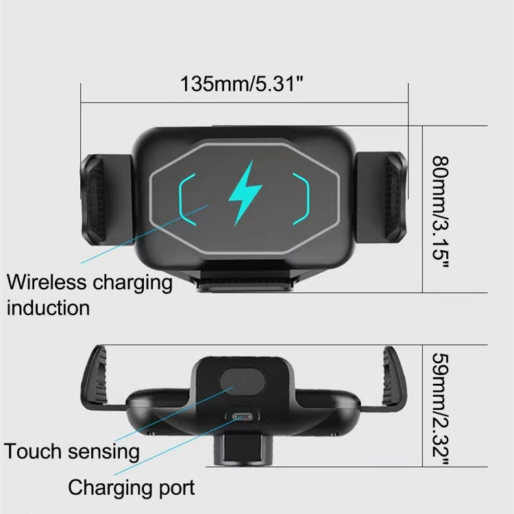 S15 15W QI Magnetic Car Wireless Charging Holder For Folding Screen Phone(Black)