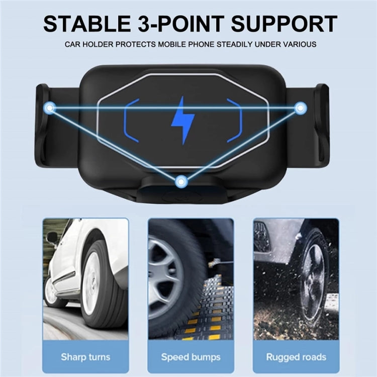S15 15W QI Magnetic Car Wireless Charging Holder For Folding Screen Phone(Black)