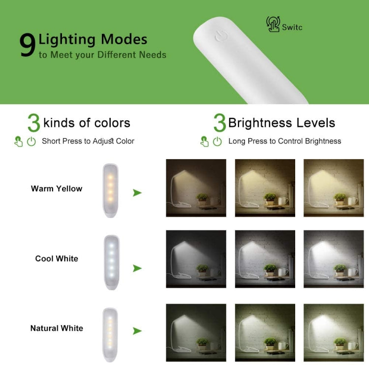 8027-1  9 LEDs Reading Lamp Music Score Clip Light