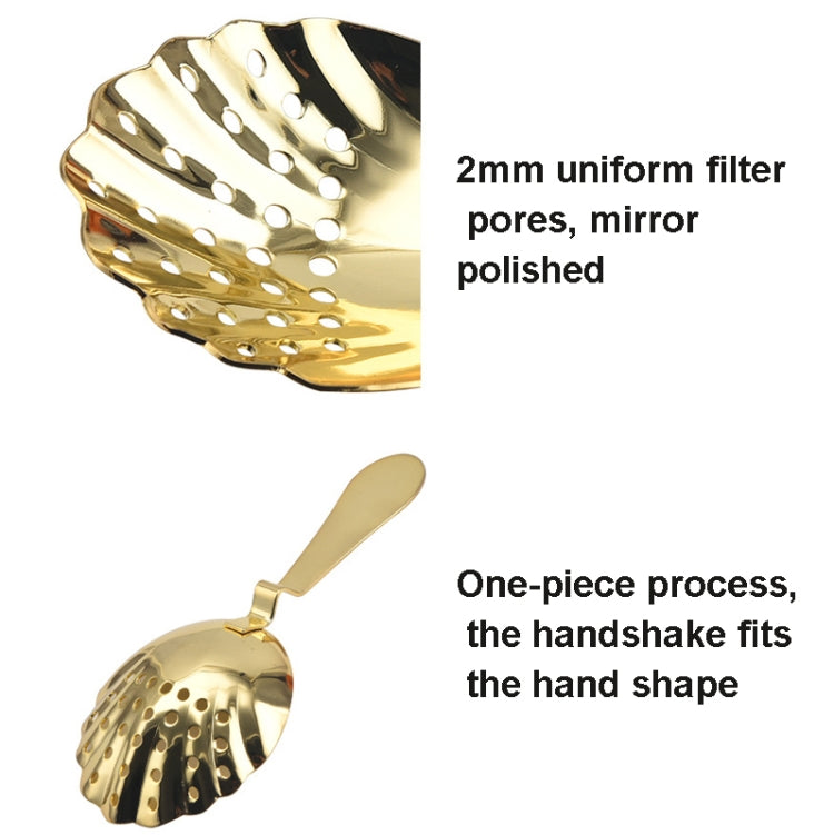 Seashell Shape Stainless Steel Strainer Cocktail Ice Filter