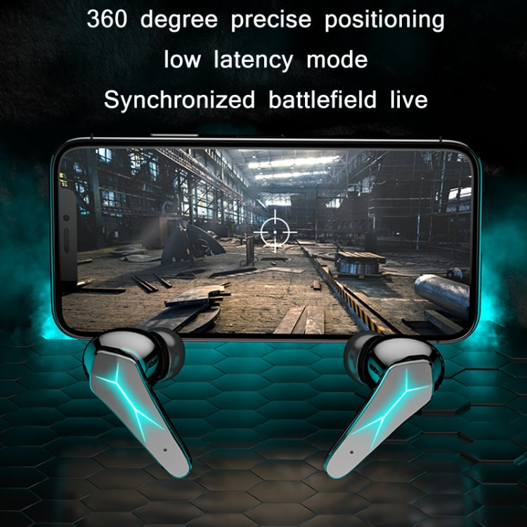 JYP-X7 TWS Bluetooth LED Display Noise-Cancelling Gaming Earphone(Black)