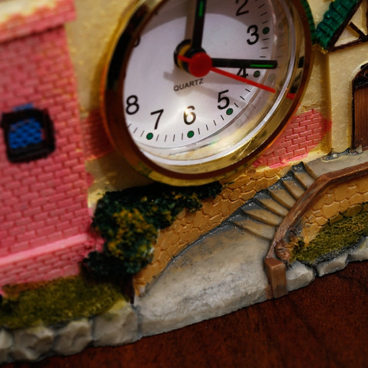 2 PCS Castle Alarm Clock Home Desktop Decoration